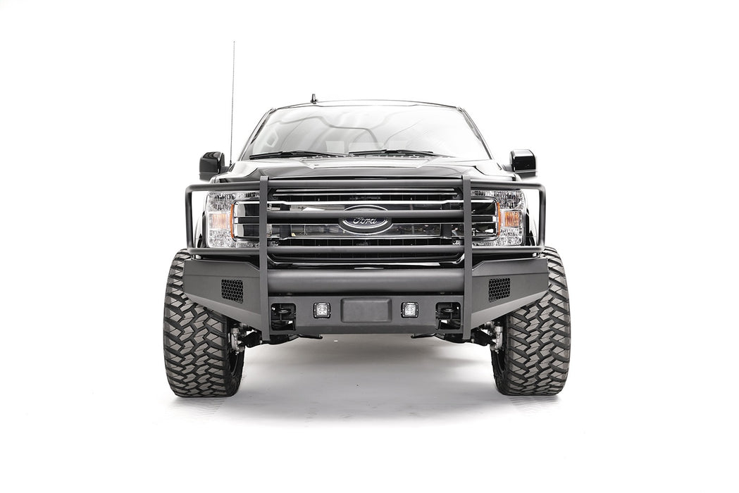 Fab Fours FF18-R4560-1 Elite Front Bumper; 2 Stage Black Powder Coated; w/Full Guard; - Truck Part Superstore