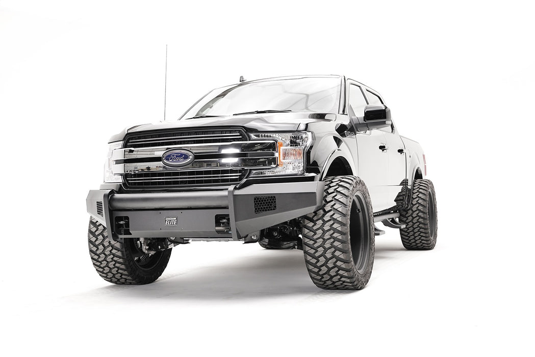 Fab Fours FF18-R4561-1 Elite Front Bumper; 2 Stage Black Powder Coated; w/o Guard; - Truck Part Superstore