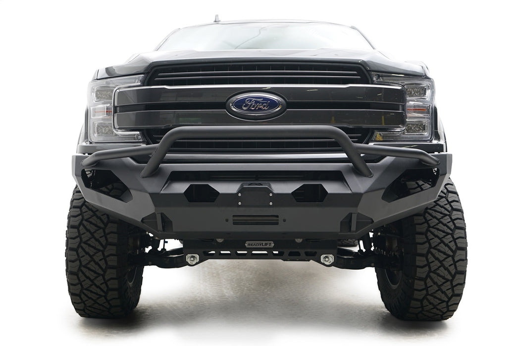 Fab Fours FF18-X4552-B Matrix Front Bumper; w/Pre-Runner Guard; 7/8 In. D-Ring Mounts; Bare Steel; - Truck Part Superstore