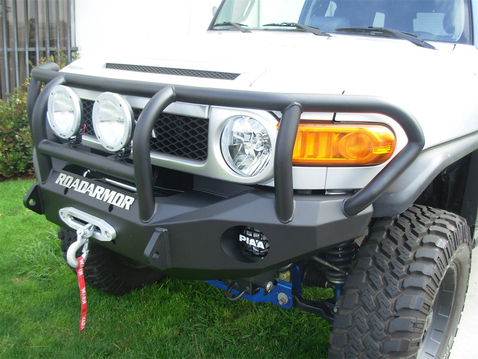 Road Armor FJ801B Stealth Winch Front Bumper; Titan II Guard; Satin Black; - Truck Part Superstore