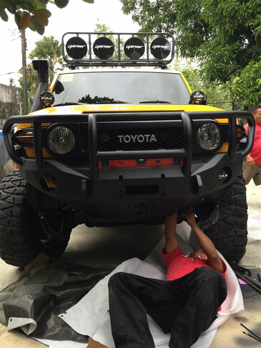 Road Armor FJ801B Stealth Winch Front Bumper; Titan II Guard; Satin Black; - Truck Part Superstore