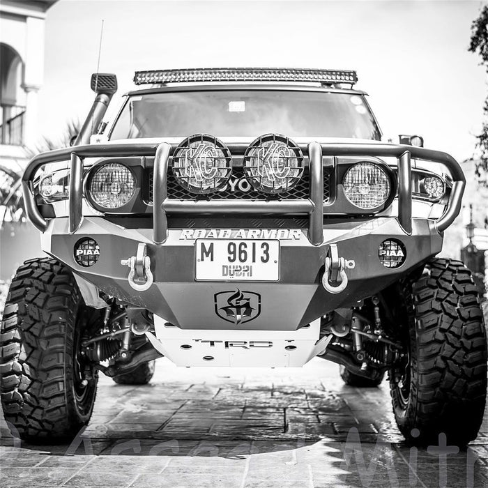 Road Armor FJ801B Stealth Winch Front Bumper; Titan II Guard; Satin Black; - Truck Part Superstore