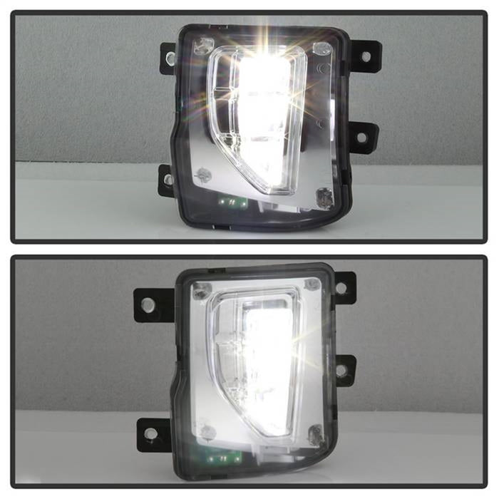 Spyder Auto 9043215 LED Fog Lights; w/Switch; Clear; - Truck Part Superstore