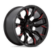 Fuel 1PC D8232000B447 D823 20X10 5X5.5 G-BLK MILL C-RED -18MM - Truck Part Superstore