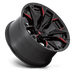 Fuel 1PC D82320007547 D823 20X10 5X5.0 G-BLK MILL C-RED -18MM - Truck Part Superstore