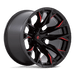 Fuel 1PC D82320207547 D823 20X12 5X5.0 G-BLK MILL C-RED -44MM - Truck Part Superstore