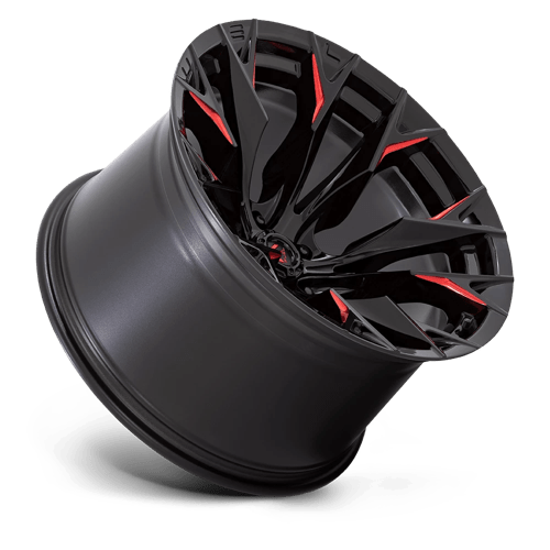 Fuel 1PC D82320207547 D823 20X12 5X5.0 G-BLK MILL C-RED -44MM - Truck Part Superstore