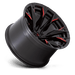 Fuel 1PC D82320207547 D823 20X12 5X5.0 G-BLK MILL C-RED -44MM - Truck Part Superstore