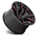 Fuel 1PC D82322207547 D823 22X12 5X5.0 G-BLK MILL C-RED -44MM - Truck Part Superstore
