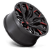 Fuel 1PC D82322008947 D823 22X10 6X135 G-BLK MILL C-RED -18MM - Truck Part Superstore