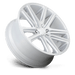 DUB 1PC S2572400B4+25 S257 24X10 5X5.5 GL-SLVR-BRSH 25MM - Truck Part Superstore