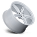 Foose 1PC F174200066+35 F174 20X10 5X4.5 G-SLVR 35MM - Truck Part Superstore