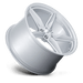 Foose 1PC F174201113+43 F174 20X11 5X120 G-SLVR 43MM - Truck Part Superstore