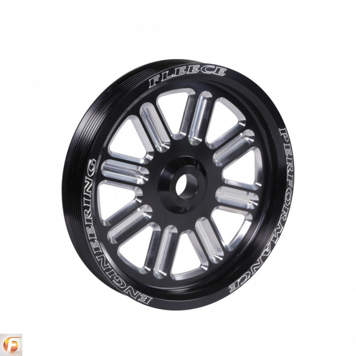 Fleece Performance FPE-34211-BLU-SPK Spoke Design Cummins Dual Pump Pulley Fleece Blue Fleece Performance - Truck Part Superstore