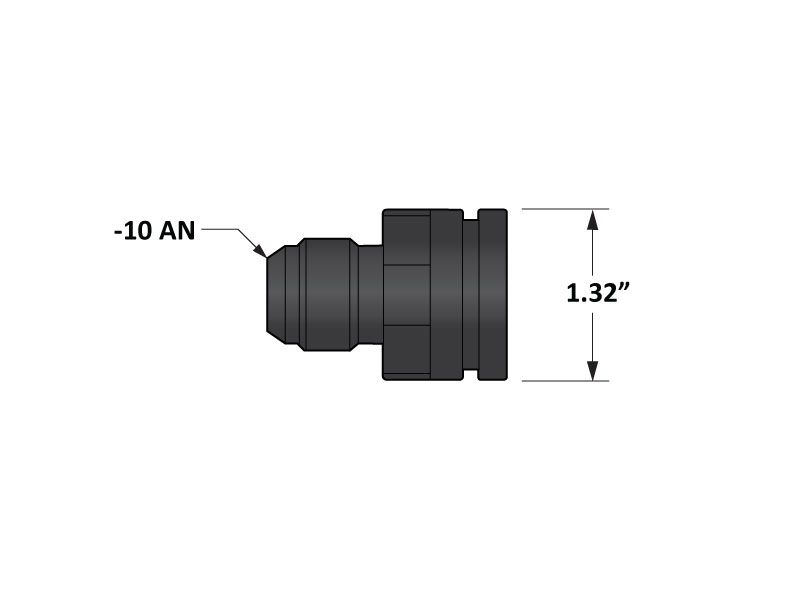 Fleece Performance FPE-34224-B Adapter Fitting -10AN Male to 1.325 Inch Bore Fleece Performance - Truck Part Superstore