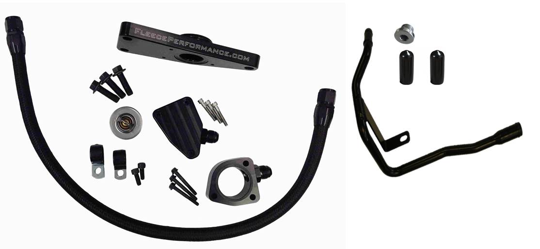 Fleece Performance FPE-CLNTBYPS-CUMMINS-0305 Cummins Coolant Bypass Kit 2003-2005 Auto Trans Fleece Performance - Truck Part Superstore