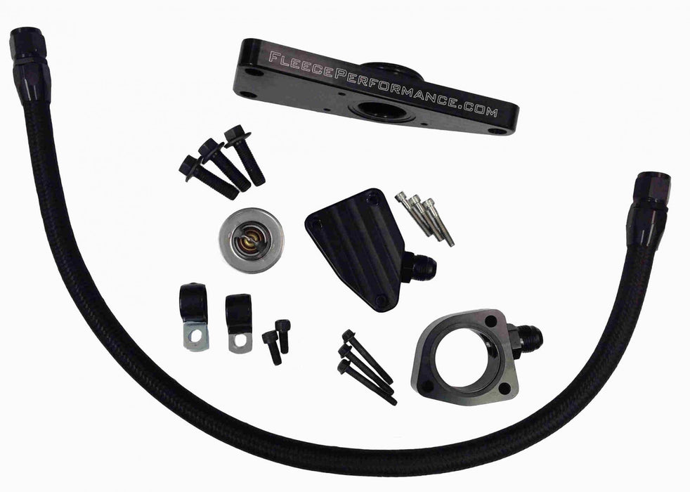 Fleece Performance FPE-CLNTBYPS-CUMMINS-MAN Cummins Coolant Bypass Kit 2003-2007 Manual Transmission Fleece Performance - Truck Part Superstore