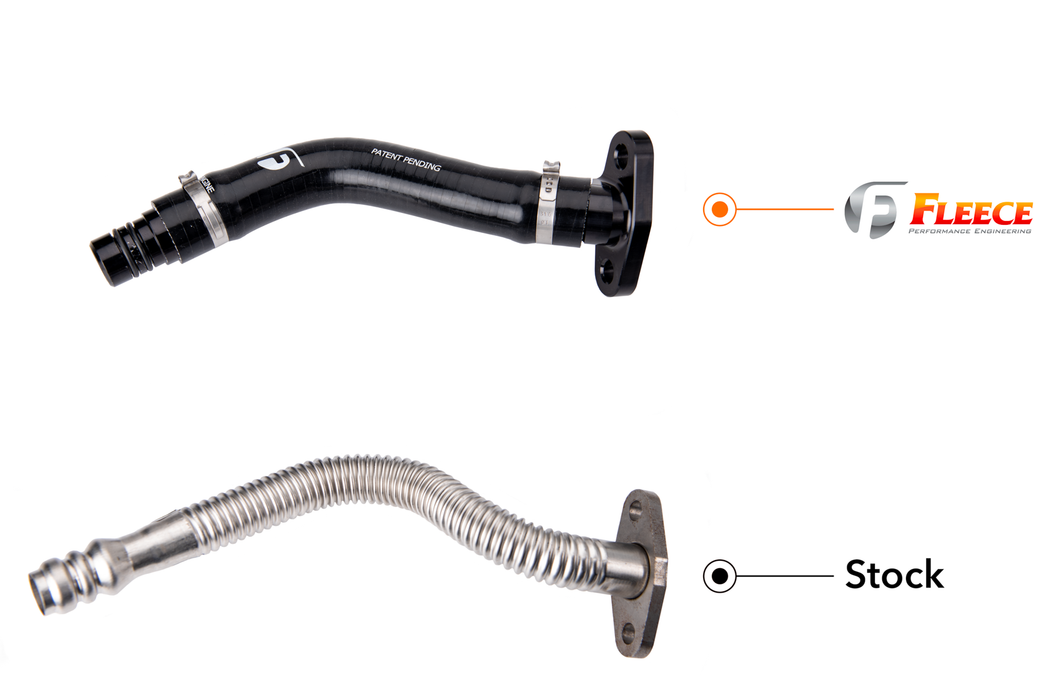Fleece Performance FPE-CTDT-CW-KIT Turbo Drain Tube Kit for 2003-2007 5.9L Cummins Fleece Performance - Truck Part Superstore
