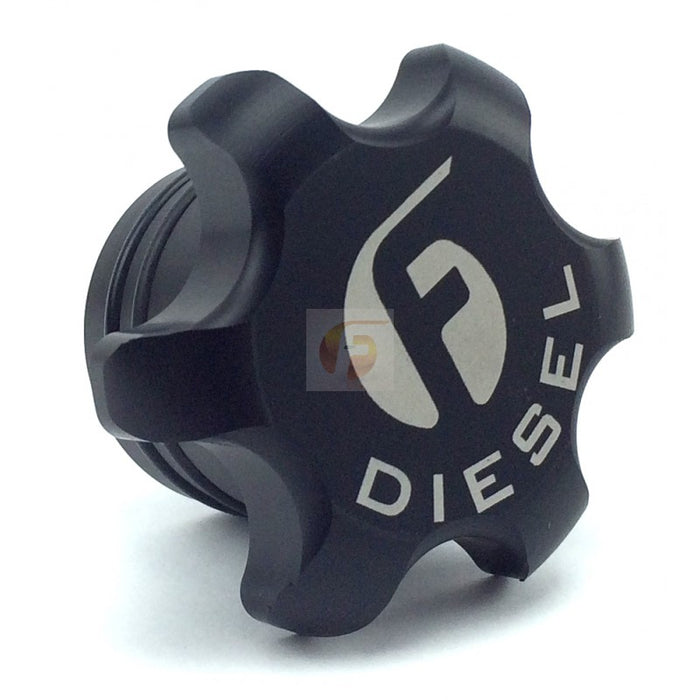 Fleece Performance FPE-FC-1316-BLK Black Anodized Billet Fuel Cap For 13-18 Cummins Fleece Performance - Truck Part Superstore