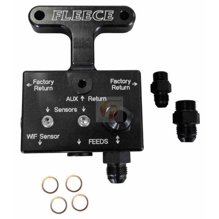 Fleece Performance FPE-FFD-RF-3G-67 2007.5-2009 3rd Gen 6.7L Dodge/Cummins Fuel Distribution Block Fleece Performance - Truck Part Superstore