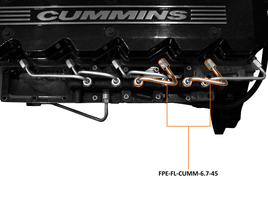 Fleece Performance FPE-FL-CUMM-6.7-45 07.5-18 6.7L RAM 2500/3500 Cummins Number 4 and Number 5 Injection Line Fleece Performance - Truck Part Superstore
