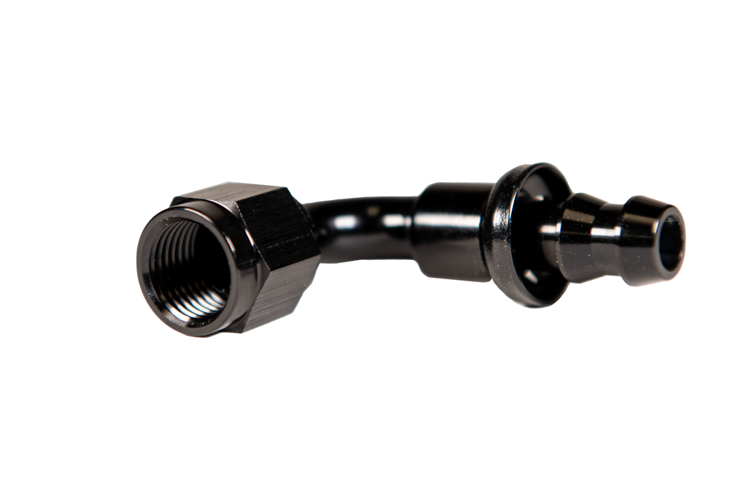 Fleece Performance FPE-PL-90-06 -6 90 Deg to Hose Barb Black Fleece Performance - Truck Part Superstore