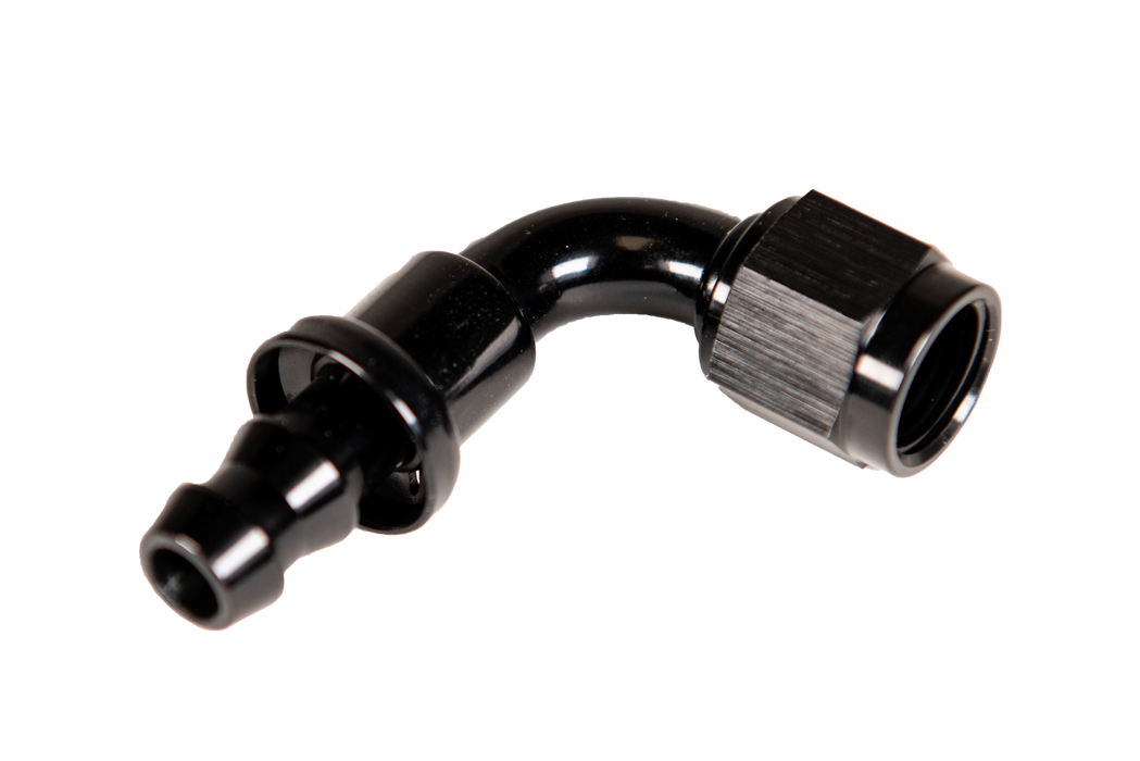 Fleece Performance FPE-PL-90-08 -8 90 Degree to Hose Barb Black Fleece Performance - Truck Part Superstore