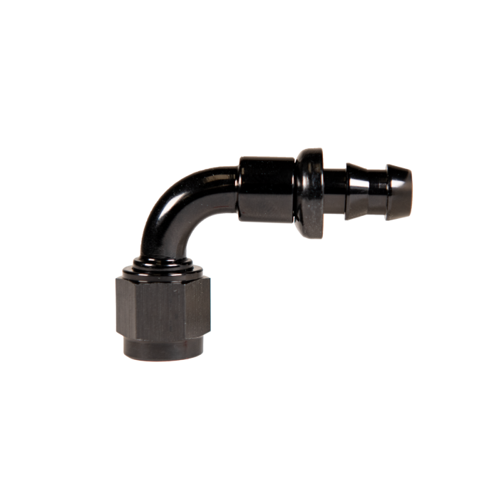 Fleece Performance FPE-PL-90-10 -10 90 Deg to Hose Barb Black Fleece Performance - Truck Part Superstore