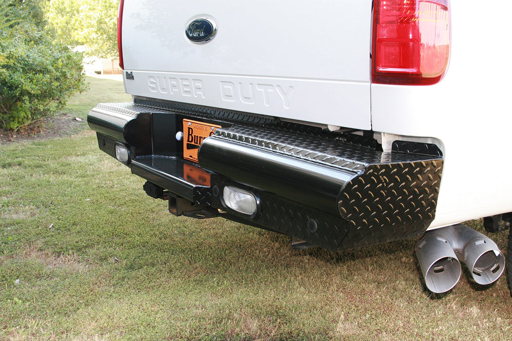 Fab Fours FS08-T1350-1 Black Steel Ranch Rear Bumper; 2 Stage Black Powder Coated; - Truck Part Superstore