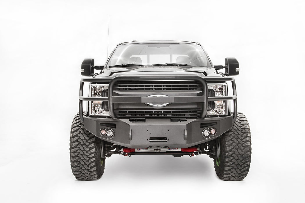Fab Fours FS17-A4150-B Premium Winch Front Bumper; Uncoated/Paintable; w/Full Grill Guard; [AWSL]; - Truck Part Superstore