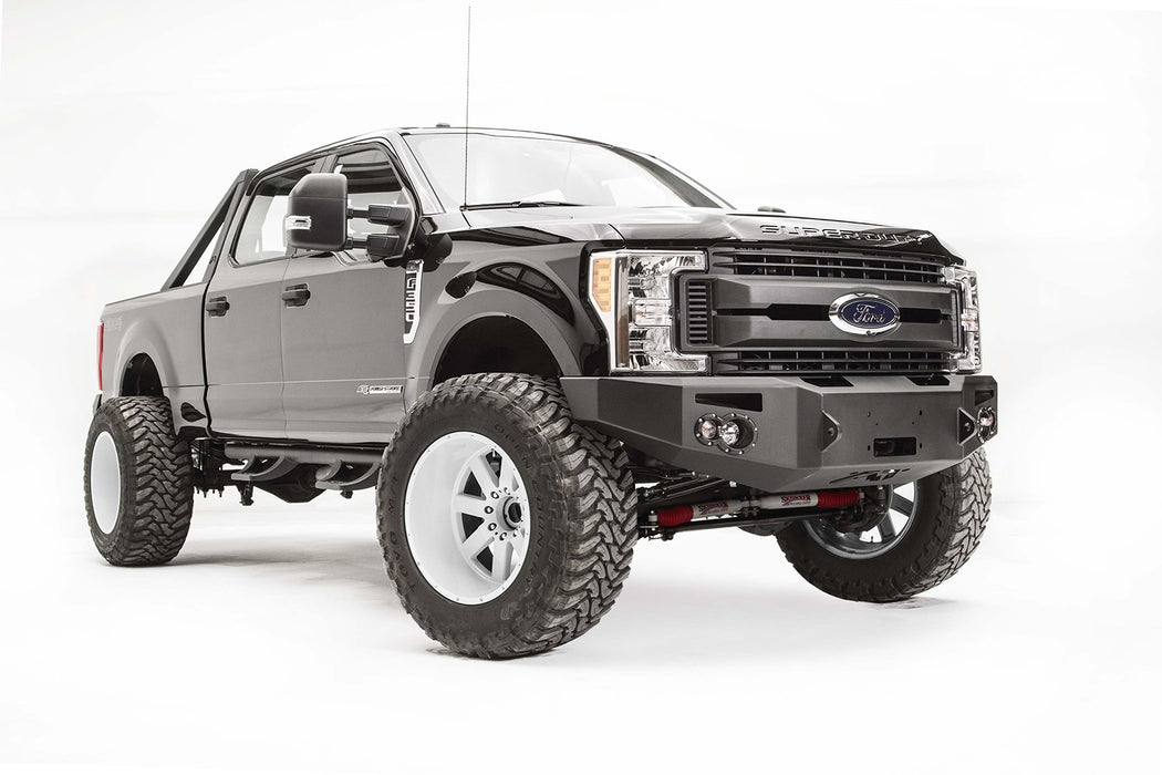 Fab Fours FS17-A4151-1 Premium Winch Front Bumper; 2 Stage Black Powder Coated; w/No Grill Guard; - Truck Part Superstore