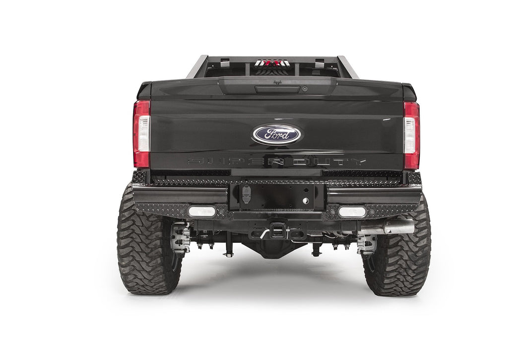 Fab Fours FS17-T4150-1 Black Steel Ranch Rear Bumper; 2 Stage Black Powder Coated; - Truck Part Superstore