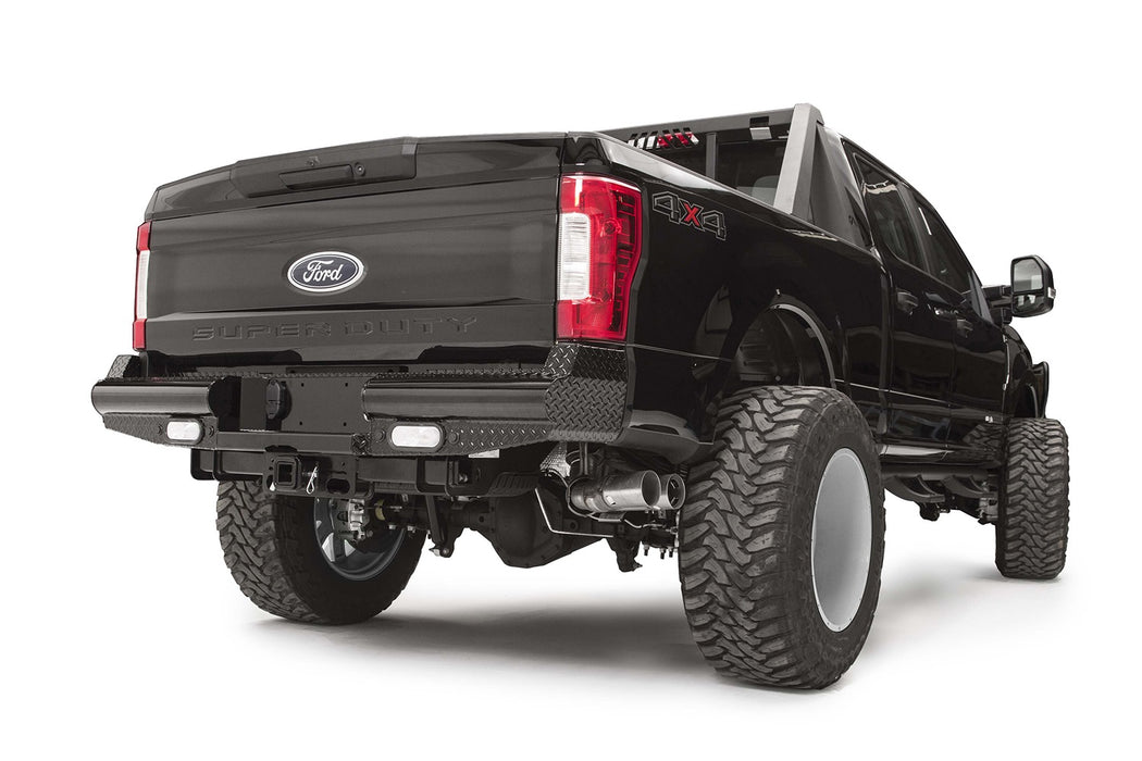 Fab Fours FS17-T4150-1 Black Steel Ranch Rear Bumper; 2 Stage Black Powder Coated; - Truck Part Superstore