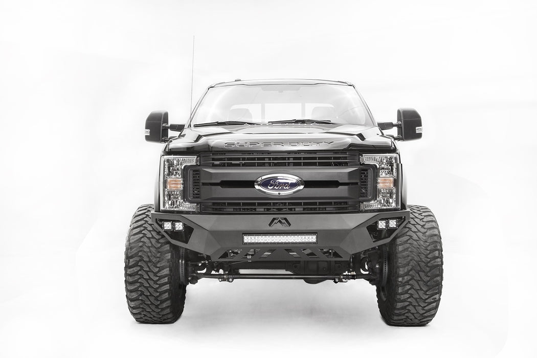 Fab Fours FS17-V4151-1 Vengeance Front Bumper; 2 Stage Black Powder Coated; w/No Guard; - Truck Part Superstore