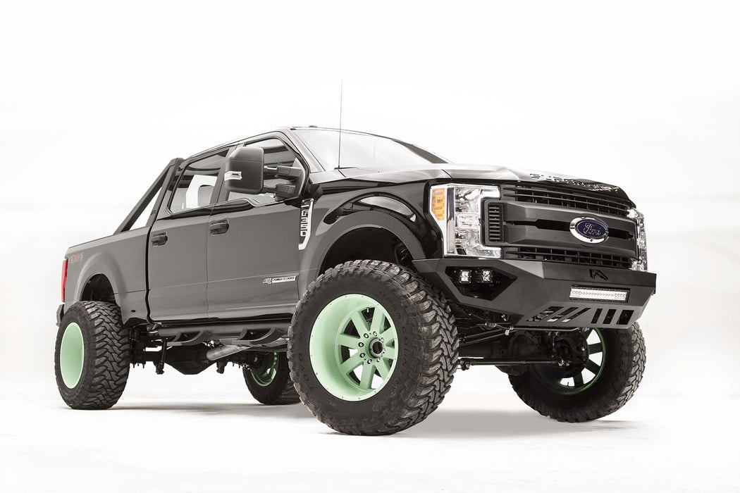 Fab Fours FS17-V4151-1 Vengeance Front Bumper; 2 Stage Black Powder Coated; w/No Guard; - Truck Part Superstore