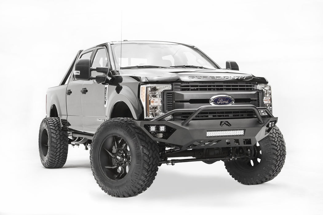 Fab Fours FS17-V4152-B Vengeance Front Bumper; Uncoated/Paintable; w/Pre-Runner Guard; [AWSL]; - Truck Part Superstore