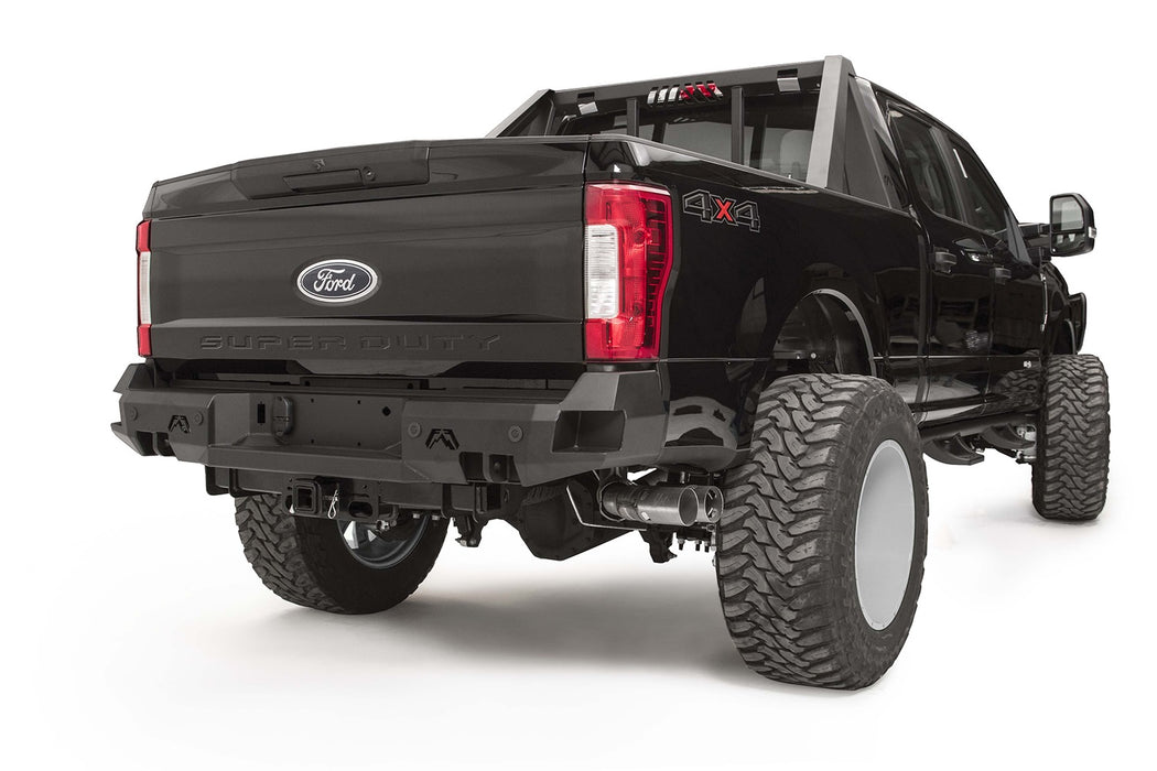 Fab Fours FS17-W4151-B Premium Rear Bumper; Uncoated/Paintable; w/Sensors; [AWSL]; - Truck Part Superstore