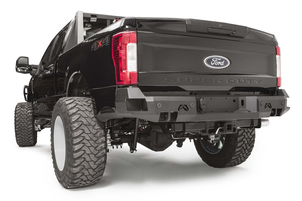 Fab Fours FS17-W4151-1 Premium Rear Bumper; 2 Stage Black Powder Coated; w/Sensors; - Truck Part Superstore