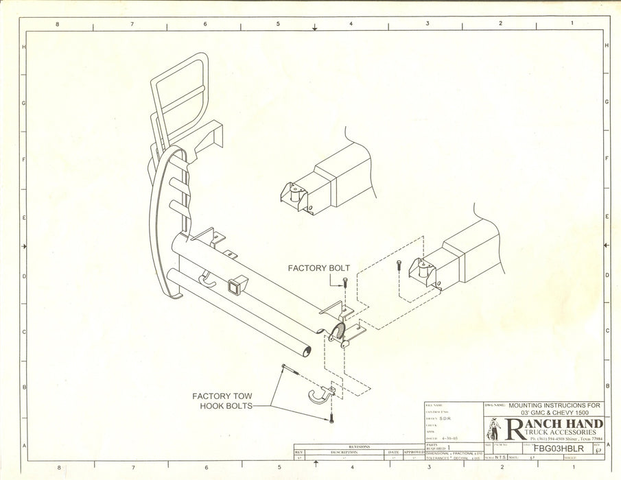 Ranch Hand FSC03HBL1 Summit Series Front Bumper; Retains Factory Tow Hook And Fog Lights; - Truck Part Superstore