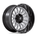 Fuel 1PC D79822208247 D798 22X12 8X6.5 SLVR-BRSH BLK-LP -44MM - Truck Part Superstore
