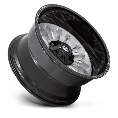 Fuel 1PC D79822208247 D798 22X12 8X6.5 SLVR-BRSH BLK-LP -44MM - Truck Part Superstore