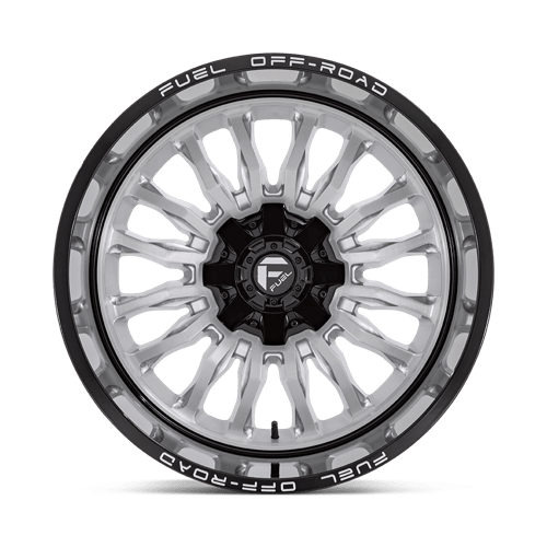 Fuel 1PC D79822201847 D798 22X12 8X180 SLVR-BRSH BLK-LP -44MM - Truck Part Superstore