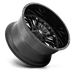 Fuel 1PC D79522207047 D795 22X12 5X5.5/150 G-BLK-MILL -44MM - Truck Part Superstore