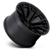 Fuel 1PC D84722207547 D847 22X12 5X5.0 BLK-OUT -44MM - Truck Part Superstore
