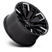 Fuel 1PC D8492000B447 D849 20X10 5X5.5 G-BLK-MILL -18MM - Truck Part Superstore