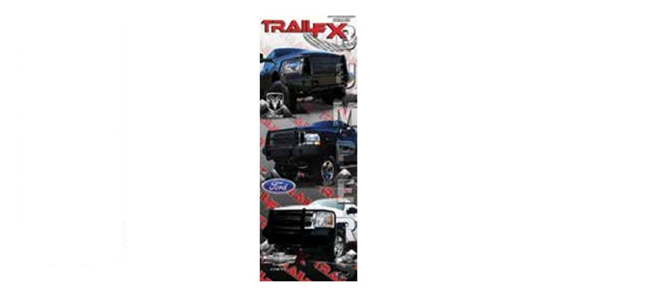 TrailFX TFX5404 Hard Bi-Fold Non-Locking Black Vinyl Over Hard Board With Aluminum Rails - Truck Part Superstore