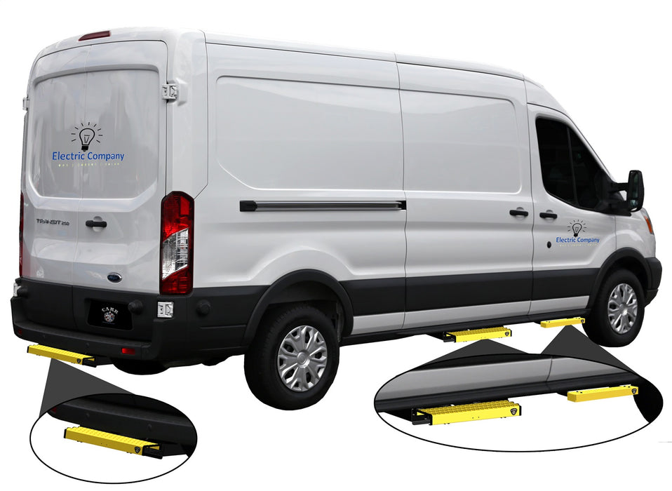 Carr 501057 WTS; 24" Retractable Step (Chevy Cargo Van,Side Door); P3 Blk /XP7 Sfty Ylw - Truck Part Superstore