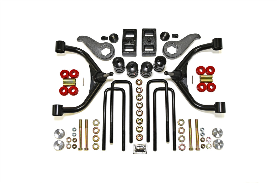 TrailFX G40SL5 3 In Front Lift 1 In Rear Lift W/O Shock Absorbers In Kit Black - Truck Part Superstore