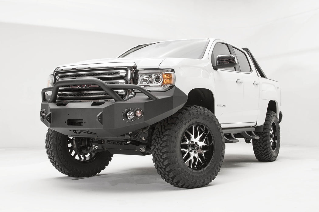 Fab Fours GC15-H3452-1 Premium Winch Front Bumper; 2 Stage Black Powder Coated; w/Pre-Runner Guard; - Truck Part Superstore