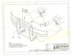 Ranch Hand GGC031BL1 Legend Series Grille Guard; Retains Factory Tow Hook; - Truck Part Superstore